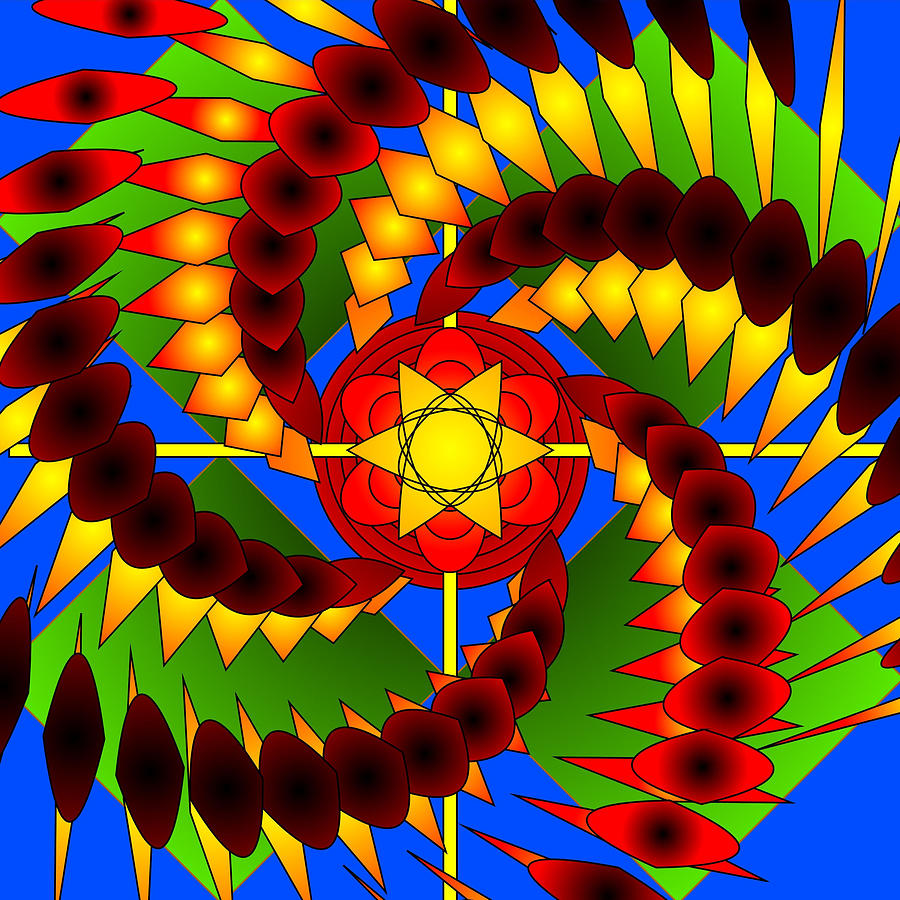 A Spiral Mandala Digital Art By Mario Carini Fine Art America