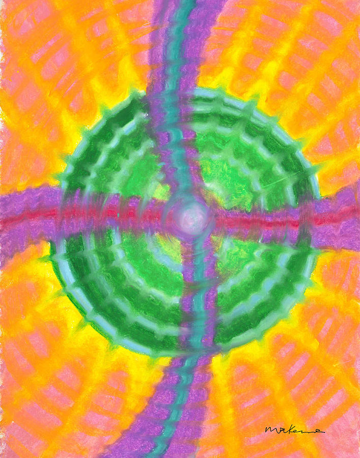 A Spiraling Crossroads Of Shining Life Force Painting by Carrie MaKenna