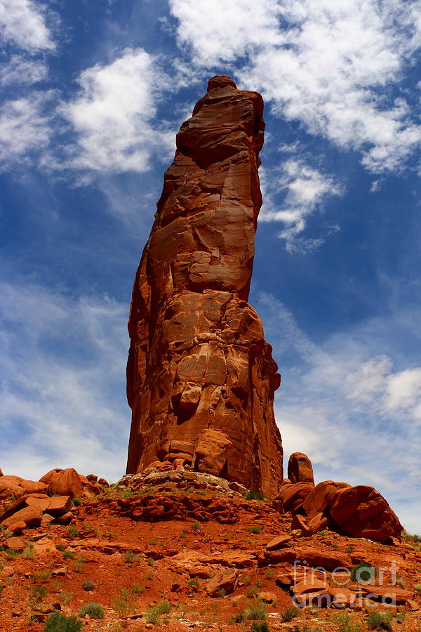 Arches National Park Photograph - A Spire At Garden Of Eden by Christiane Schulze Art And Photography