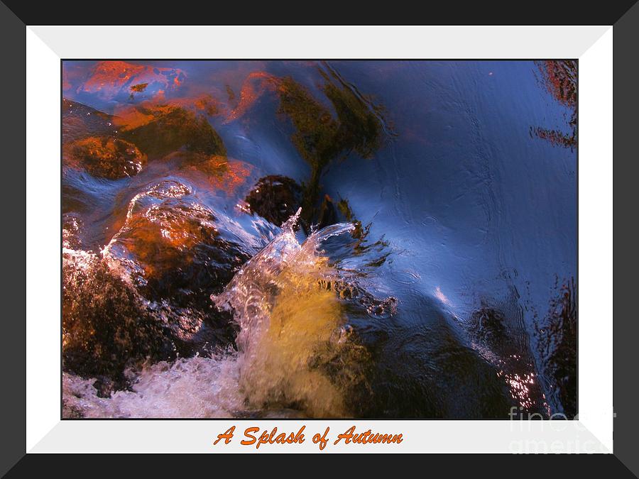 Waterfall Photograph - A Splash of Autumn by John  Malone