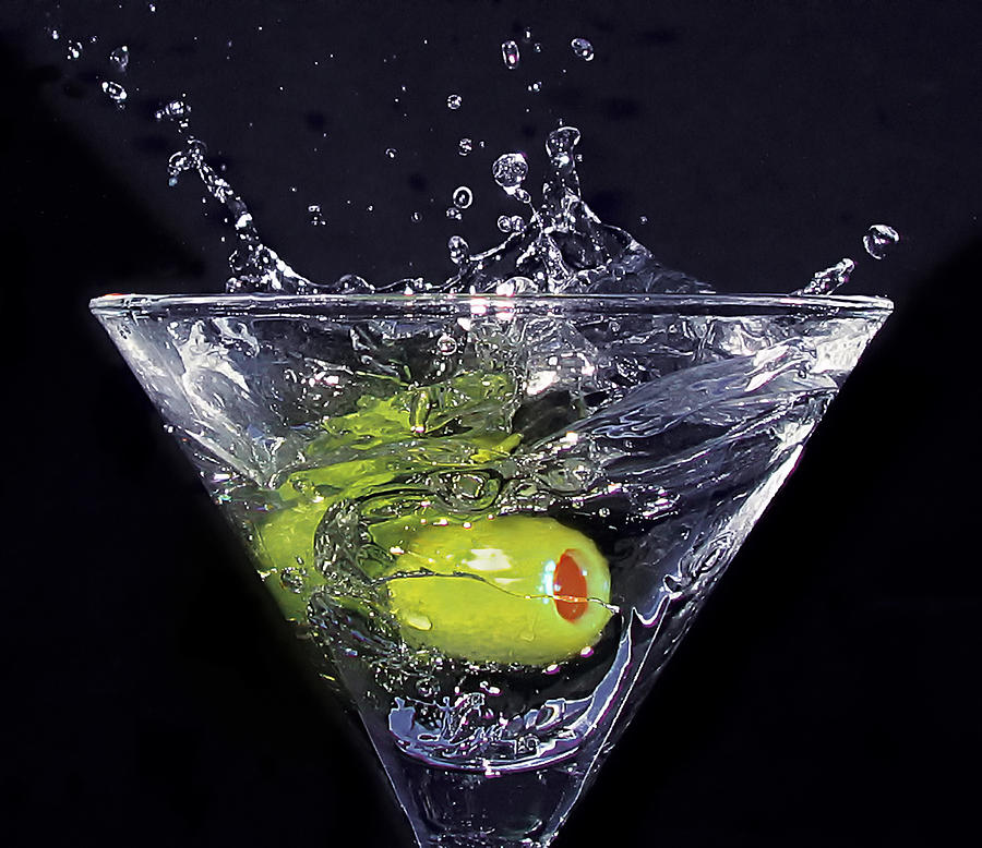 Martini Photograph - A Splash of Olive by Mountain Dreams