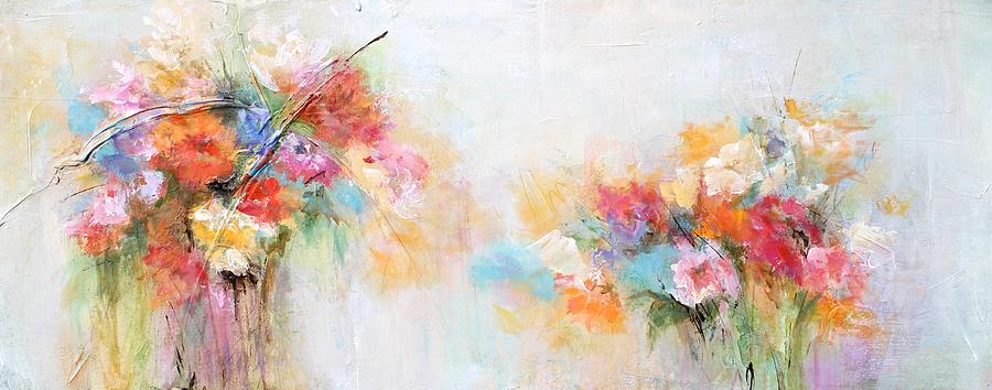 Abstract Painting - A Splash of Spring by Karen Hale
