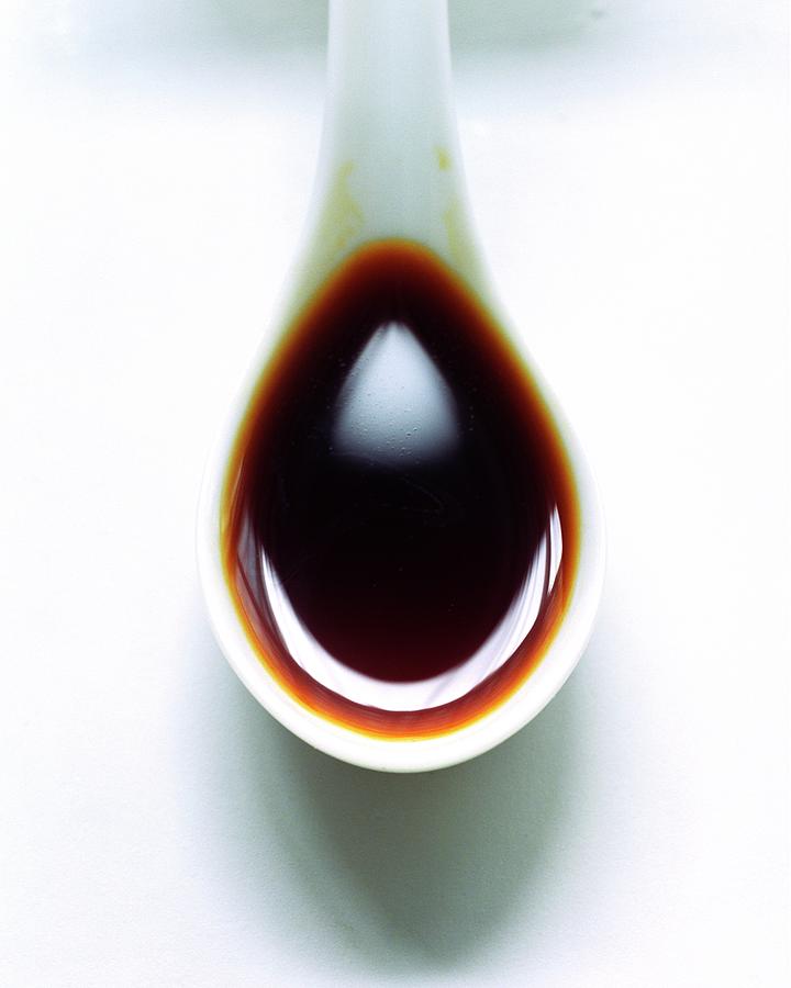 A Spoon Of Tamari Sauce Photograph by Romulo Yanes