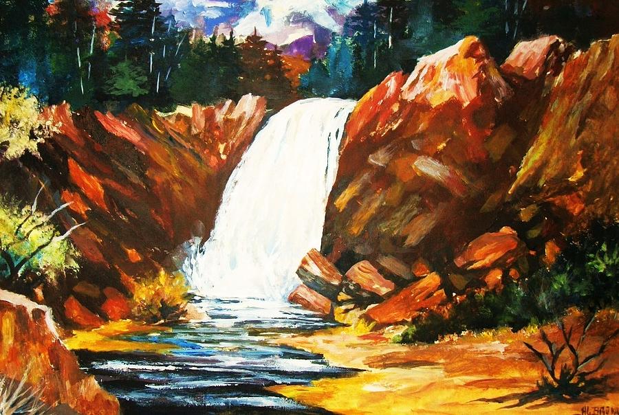 Falls in The Forest Painting by Al Brown