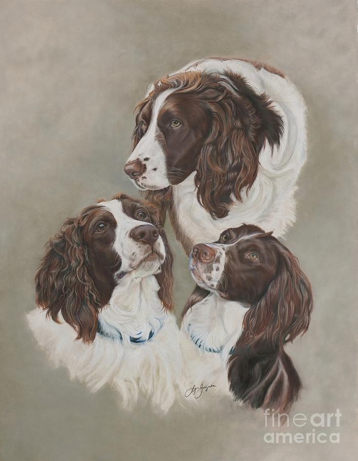 Dog Painting - A Springer Spaniel Legacy - The Griffin Boys by Leonard Jagoda
