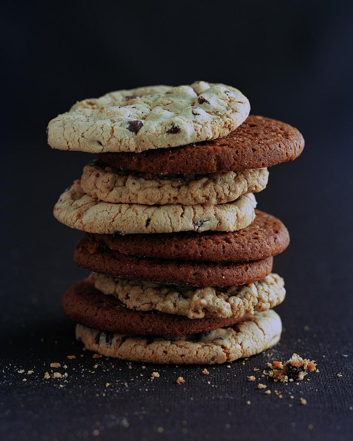 A Stack Of Cookies Photograph by Romulo Yanes