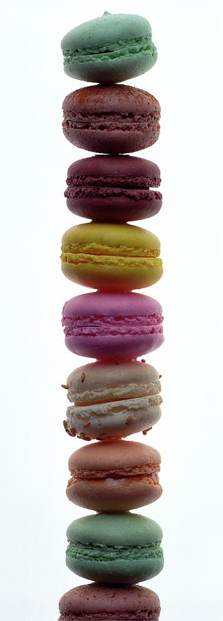 A Stack Of Macaroons Photograph by Romulo Yanes