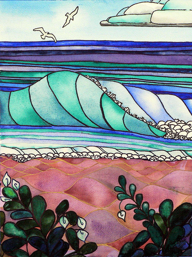 A Stained Glass Sea Painting by Pamela Shearer