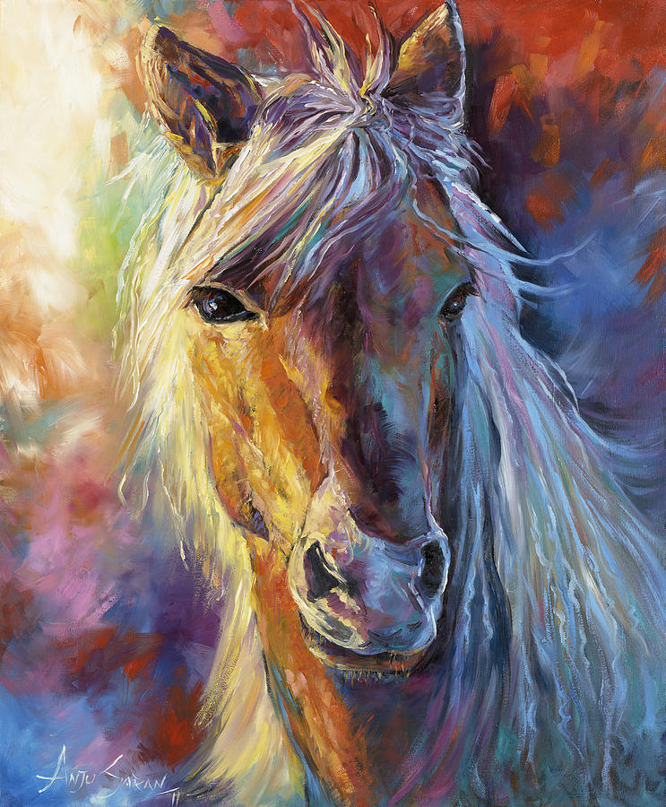 A Stallion Painting by Anju Saran | Fine Art America