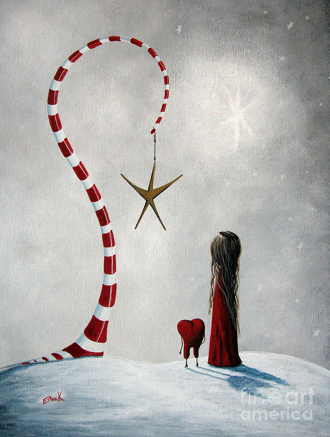 Winter Painting - A Starlit Wish by Shawna Erback by Moonlight Art Parlour