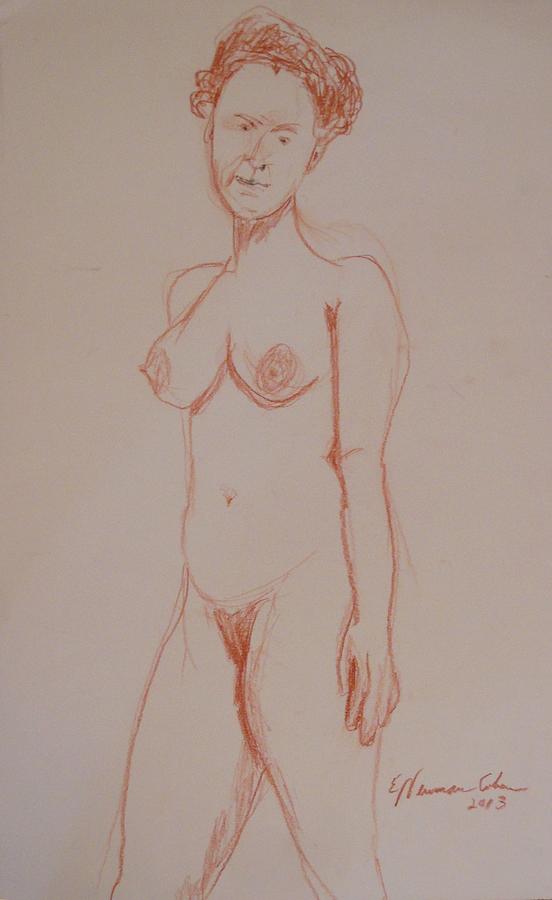 A Stiff Nude Drawing by Esther Newman-Cohen