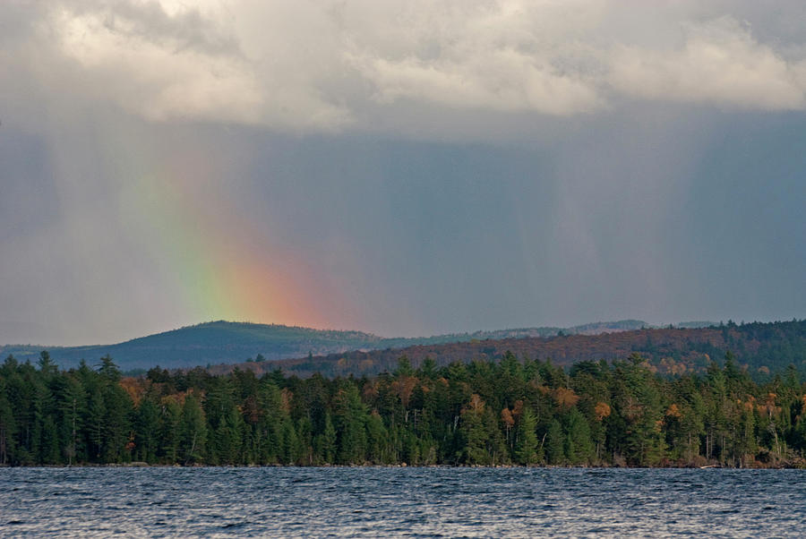 Rainbow Photograph - A Storm In The Hills Beyond Richardson by John Orcutt