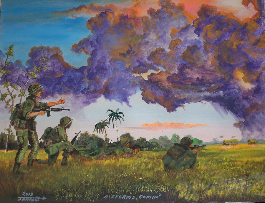 A Storms Comin Painting by Dave Farrow