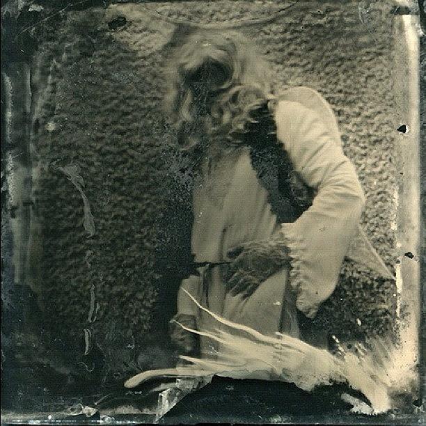 Ambrotype Photograph - A Strange Angel #collodion #iphonecopy by Jan Kratochvil