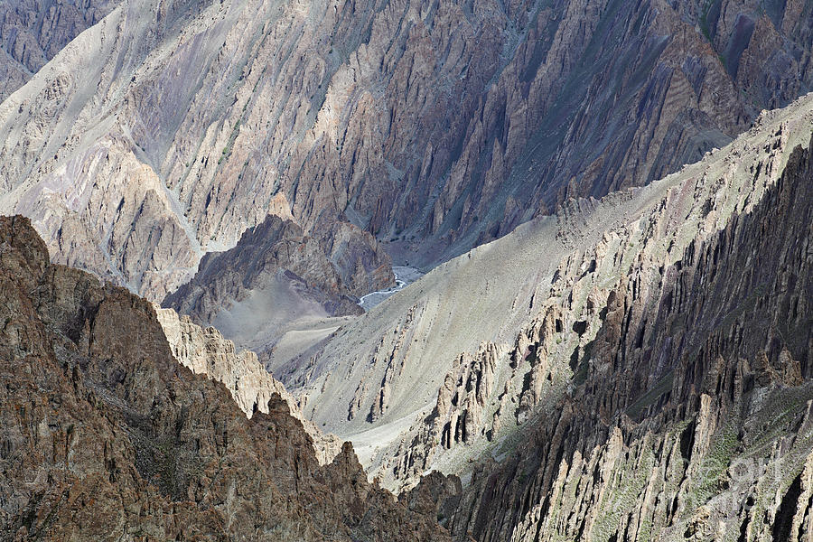 Mountain Photograph - A Stream in the Mountains Ladakh by Robert Preston