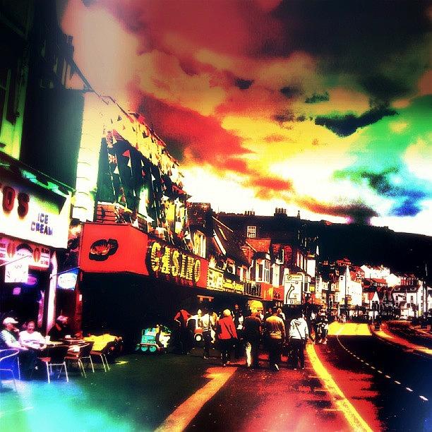 Love Photograph - A Street In Scarborough England by Chris Drake