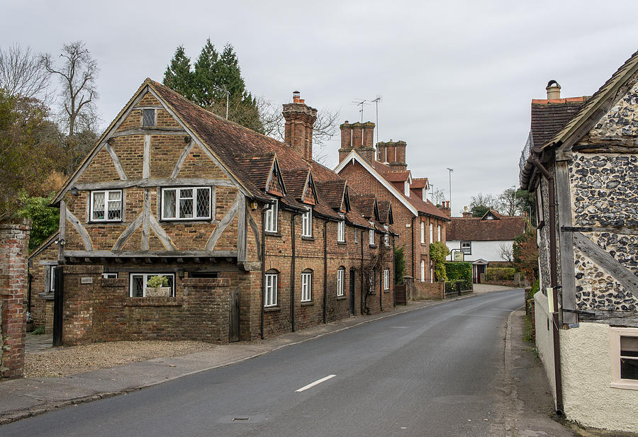 A street view in Shere Photograph by Weir Here And There