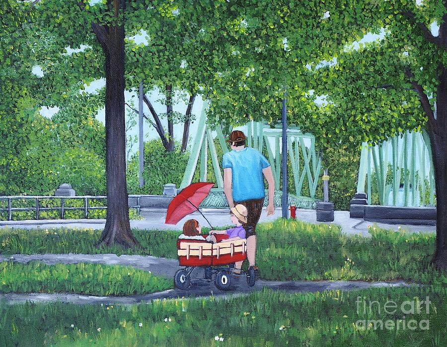 A Stroll in the Park Painting by Reb Frost