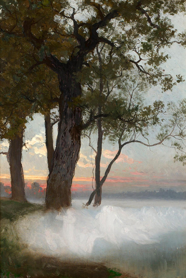 A study for the Dancing Fairies Painting by August Malmstrom