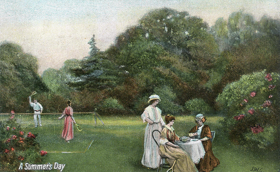 A Summer Afternoon In An Edwardian Drawing by Mary Evans Picture ...