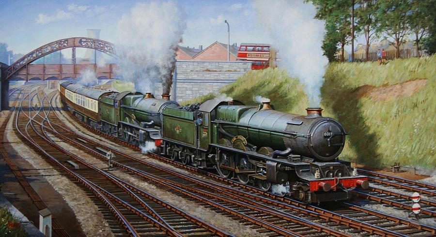 Train Painting - A summer Saturday in the West. by Mike Jeffries