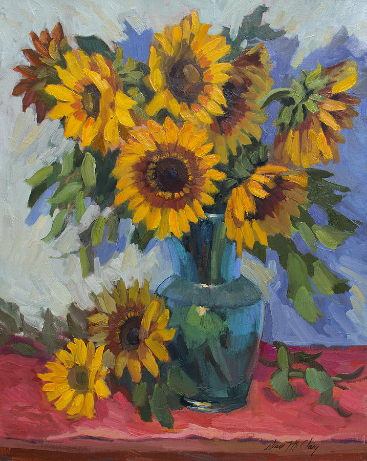 A Sunflower Day Painting by Diane McClary