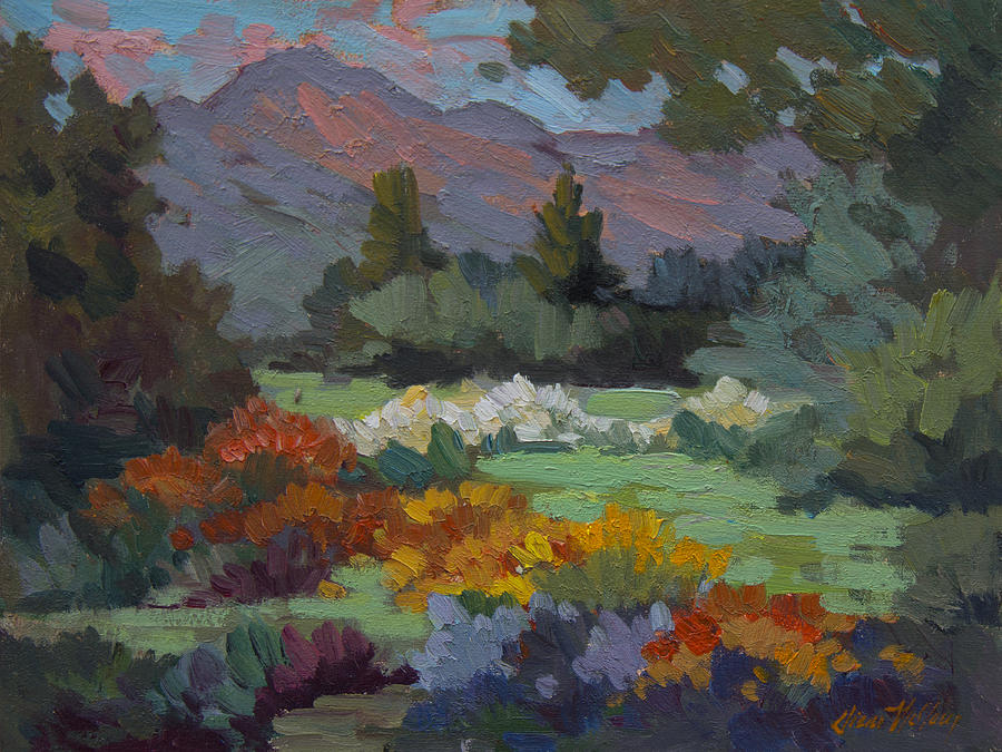 Mountain Painting - A Sunny Afternoon in Santa Barbara by Diane McClary