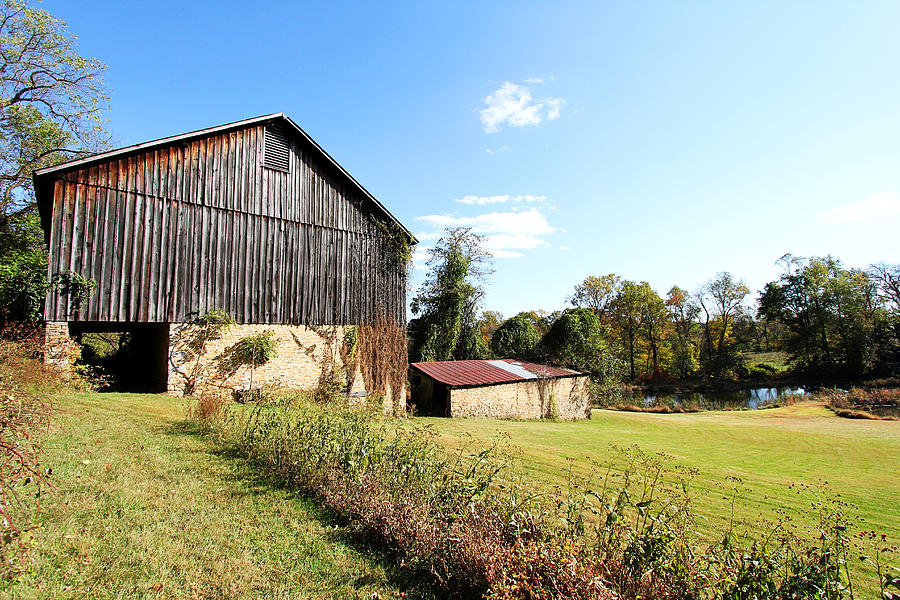 A Sunny Day at the Old Barn Photograph by Trina  Ansel