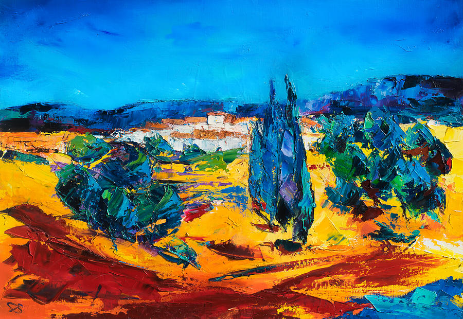 Nature Painting - A Sunny Day in Provence by Elise Palmigiani