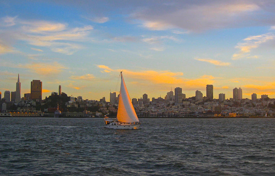 A Sunset Sail in San Francisco  Photograph by Venetia Featherstone-Witty