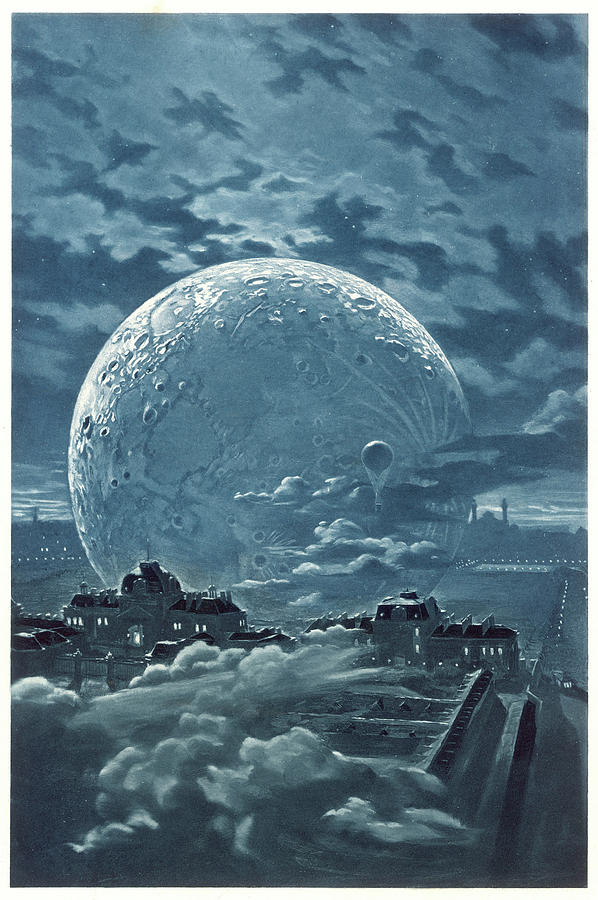 A Surreal Image Of The Moon Over Le Drawing by Mary Evans Picture ...