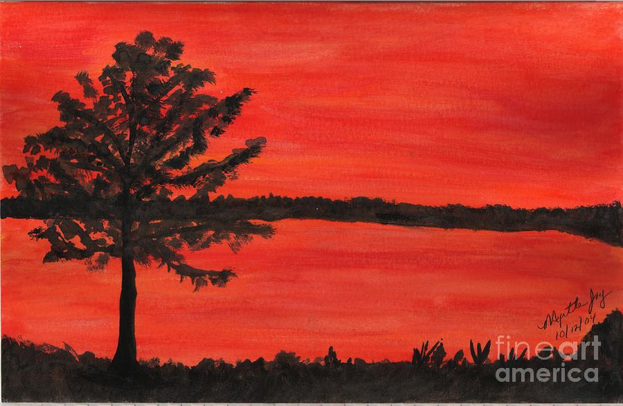 A Sweet Sunset Painting by Myrtle Joy