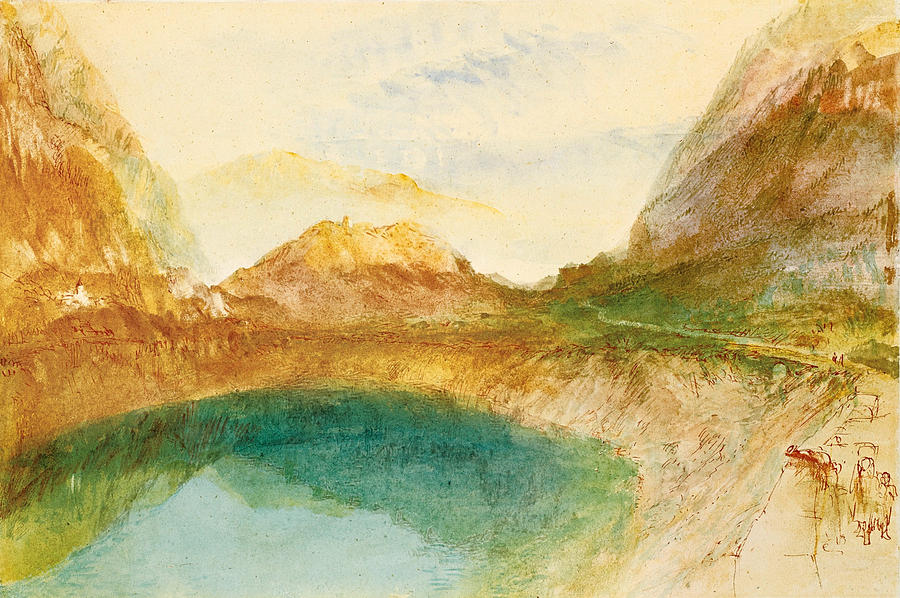 A Swiss Lake Lungernzee Painting by Joseph Mallord William Turner