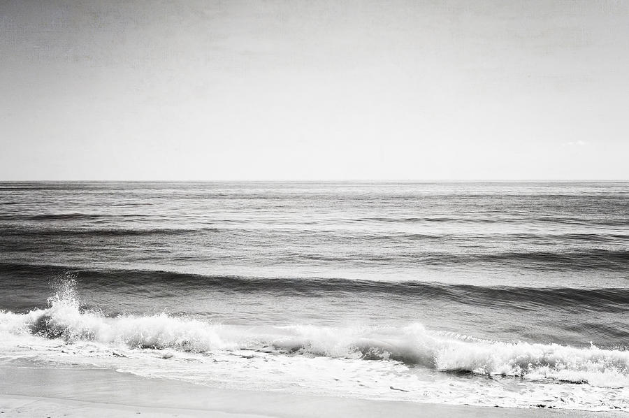Black And White Photograph - A Tale of the Sea - Beach Seascape Photography by Carolyn Cochrane Black And White Photograph - A Tale of the Sea - Beach Seascape Photography by Carolyn Cochrane