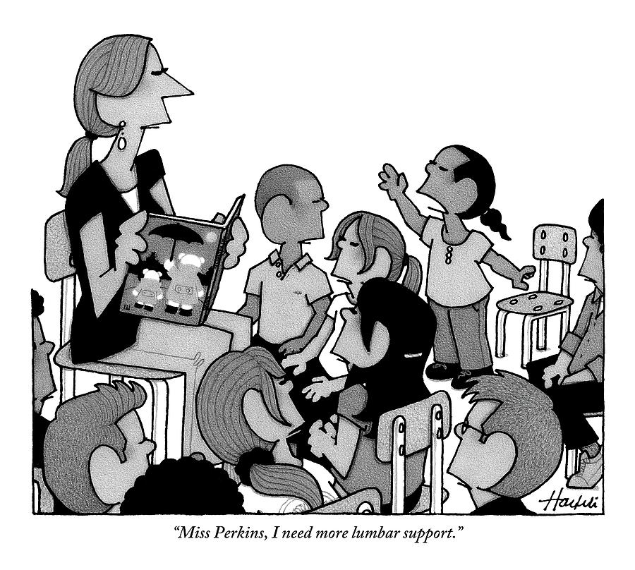A Teacher Reading A Book To Her Class Is Heckled Drawing by William Haefeli