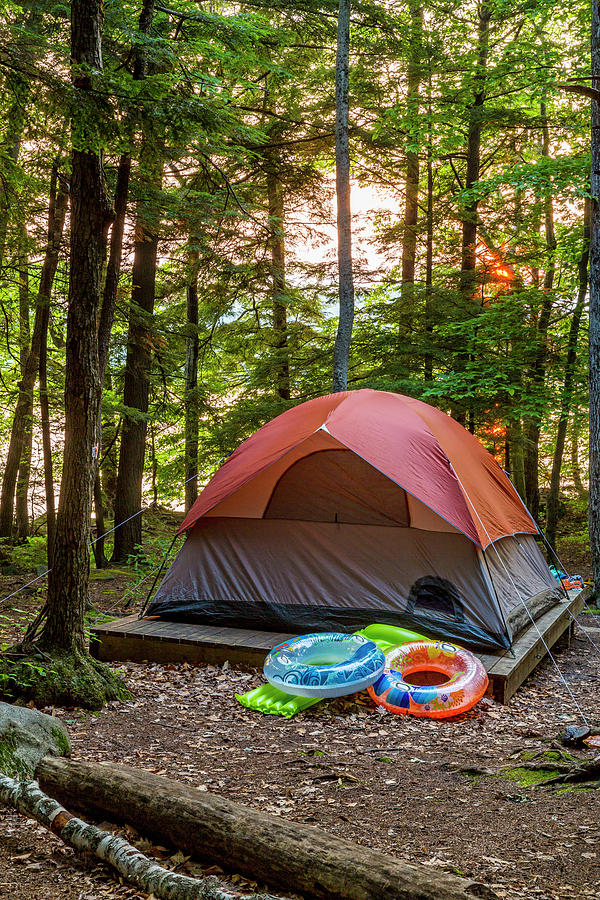 A Tent On Moon Island In Squam Lake Photograph by Jerry Monkman - Fine ...