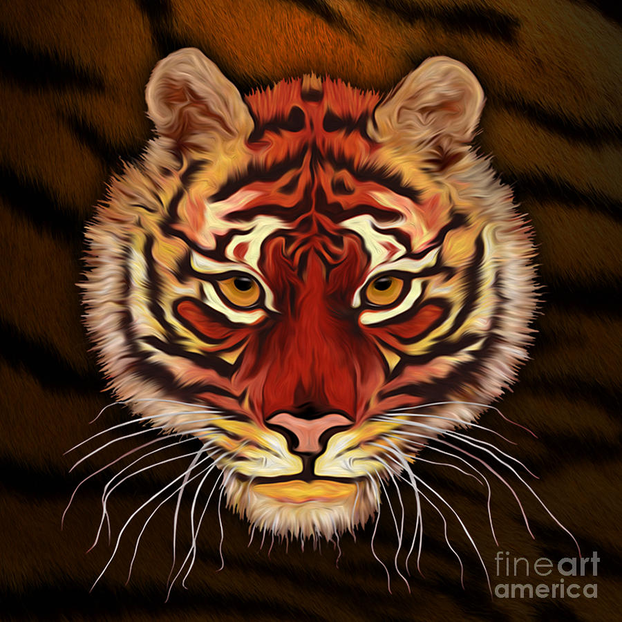 Tiger Mixed Media - A Tigers Stare by Doug LaRue Tiger Mixed Media - A Tigers Stare by Doug LaRue