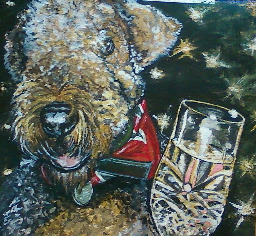 A Toast to Bailey Painting by Alexandria Weaselwise Busen