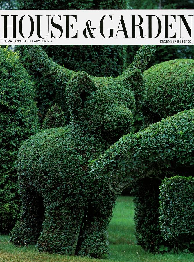 A Topiary Bear In Alice Braytons Green Animals Photograph by Horst P. Horst