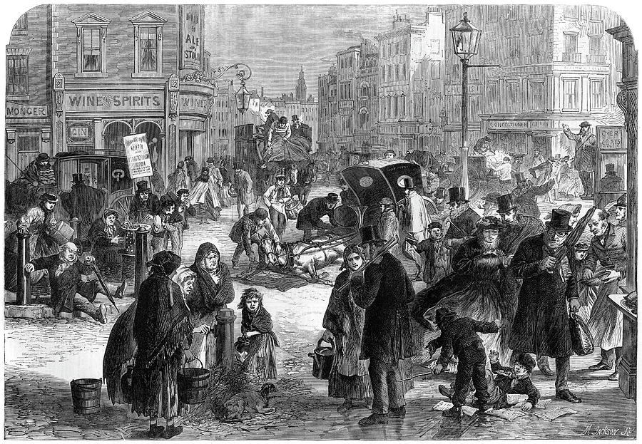 London Drawing - A Touch Of Frost In London  Brings by  Illustrated London News Ltd/Mar