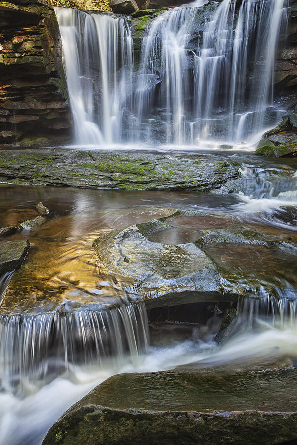 Waterfall Photograph - A Touch of Gold II by Mike Lang