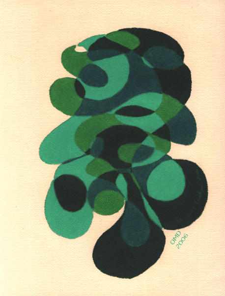 Abstract Painting - A Touch of Green by Olivia Dickerson