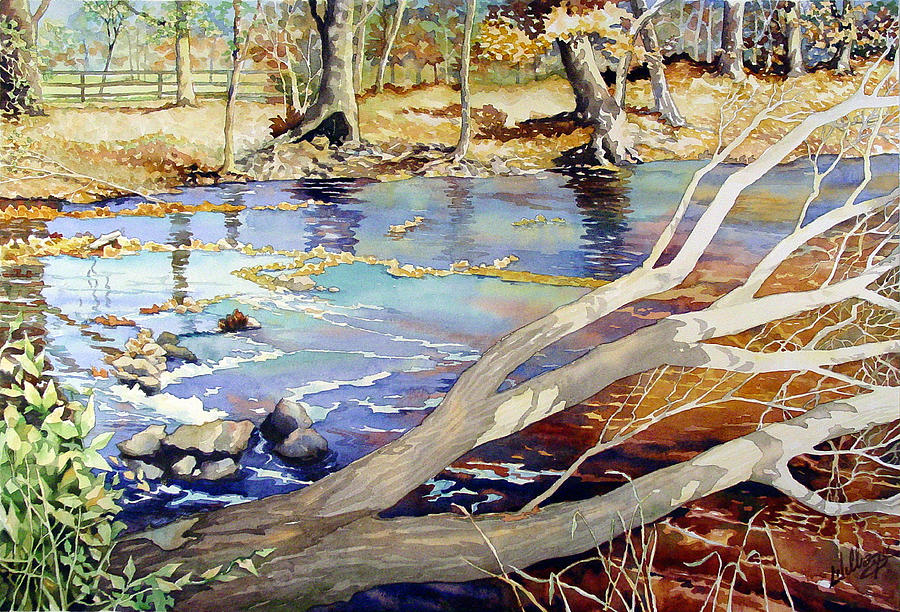 Watercolor Painting - A tree falls by Mick Williams