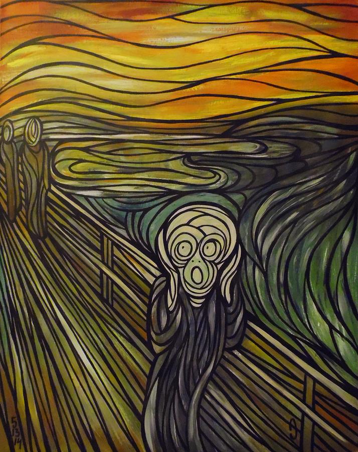 Edvard Munch Painting - A tribute to The Scream by Anthony Schwed