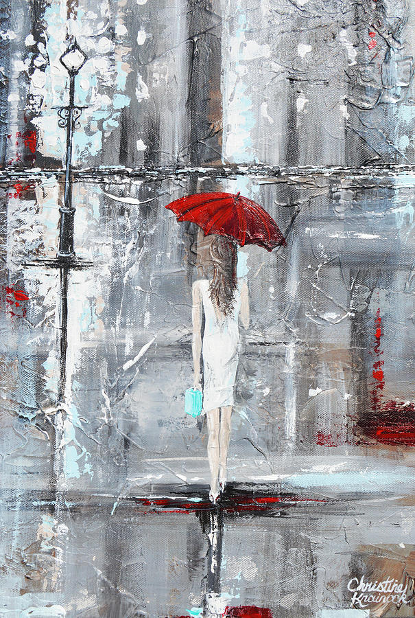 Abstract Painting - A Trip to Tiffanys by Christine Bell