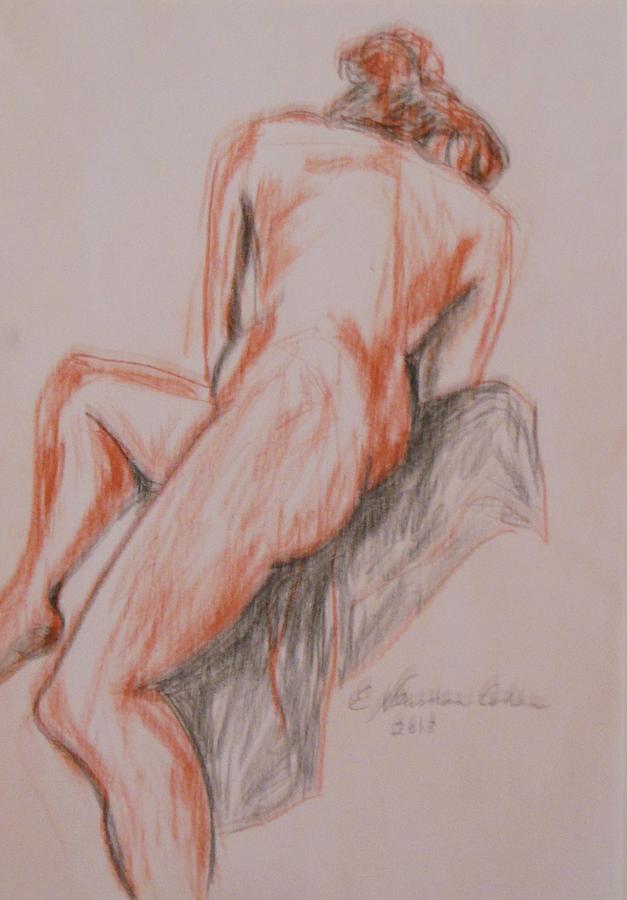 A Twisted Nude Drawing by Esther Newman-Cohen