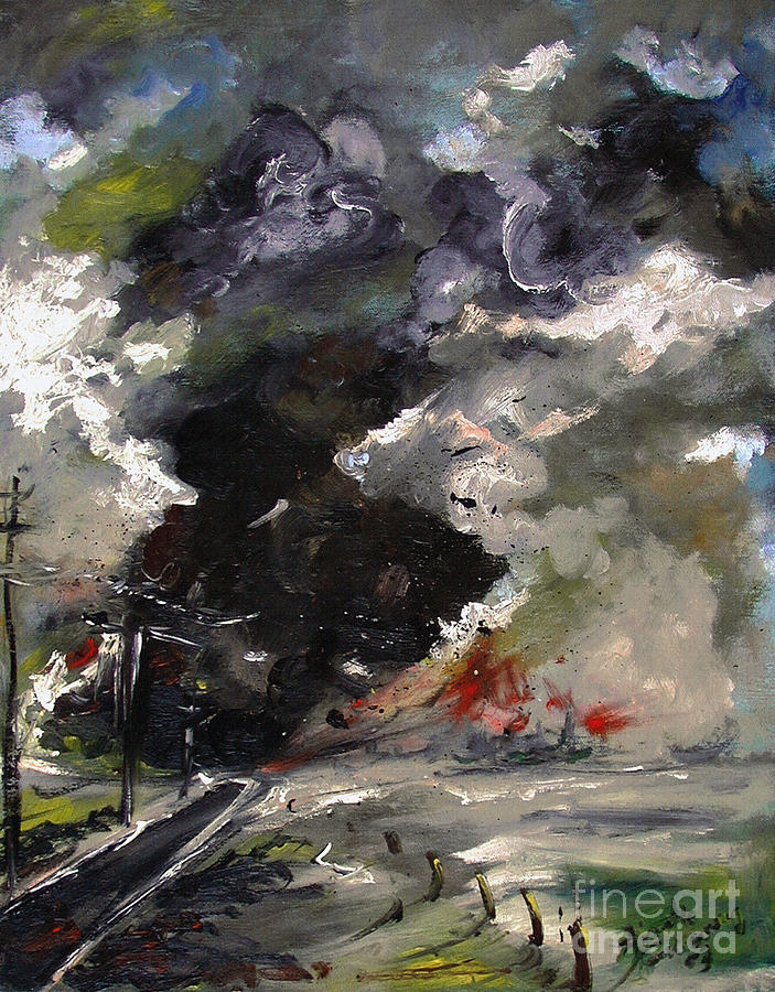 A Twister Came to Town Painting by Ginette Callaway