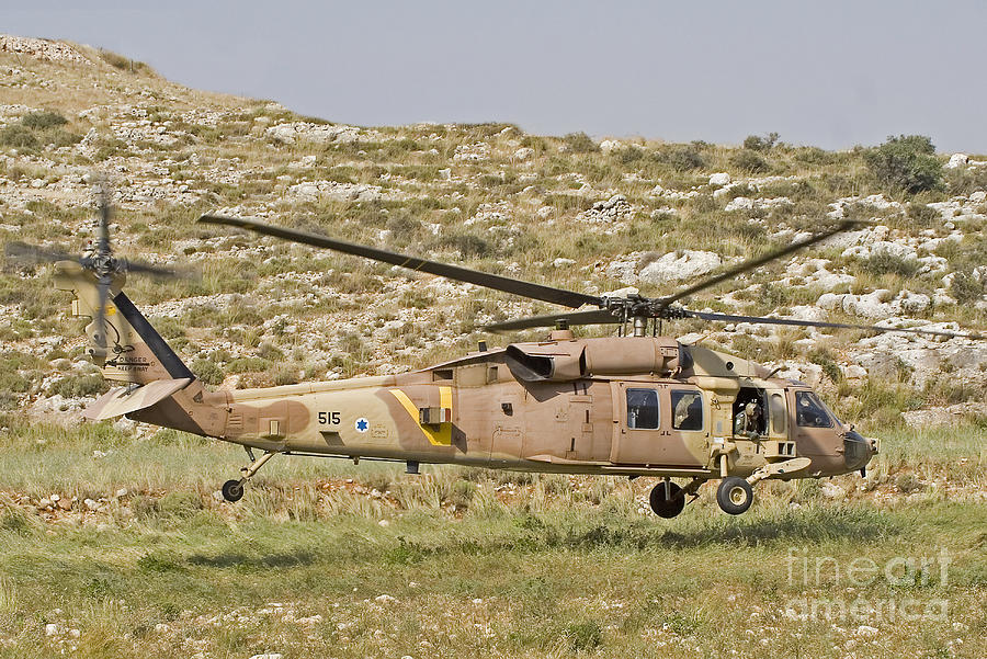Transportation Photograph - A Uh-60l Yanshuf Helicopter by Ofer Zidon