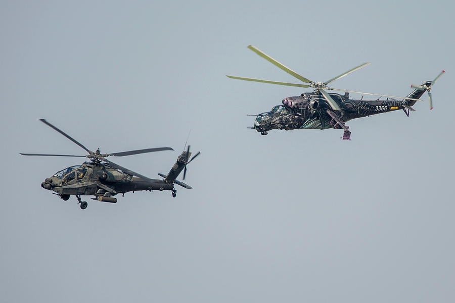 A U.s. Army Ah-64d Apache And A Czech Photograph by Timm Ziegenthaler ...