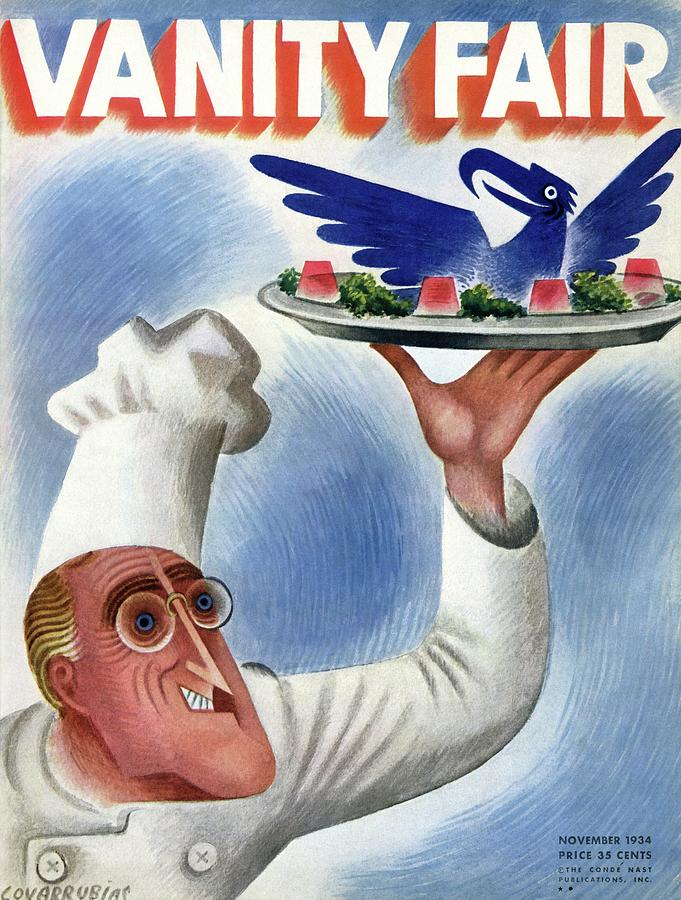 A Vanity Fair Cover Of Roosevelt At Thanksgiving Photograph by Miguel Covarrubias